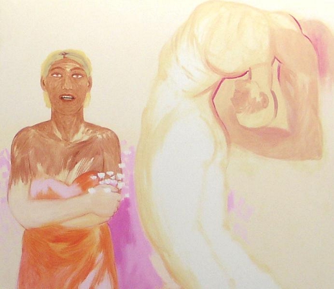 birgit k&uuml;bler&nbsp;&nbsp;&nbsp;akt &uuml;ber aktmalerei sprechend&nbsp;&nbsp;&nbsp;2002